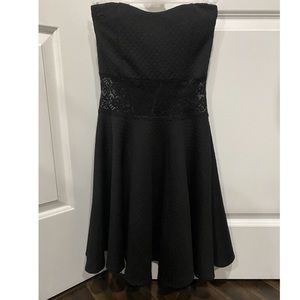 Small Black Strapless Mini Dress